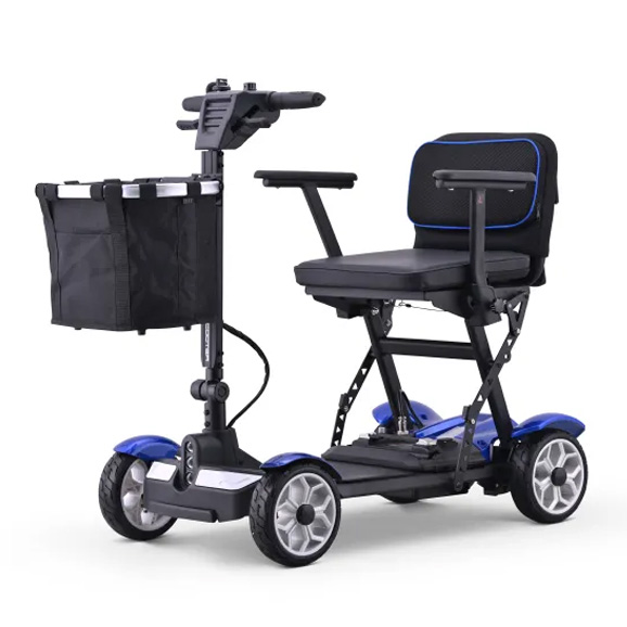Passionspot GlideGo 4 Wheel Mobility Scooter for Adults Seniors – Foldable with 24V 12Ah Battery