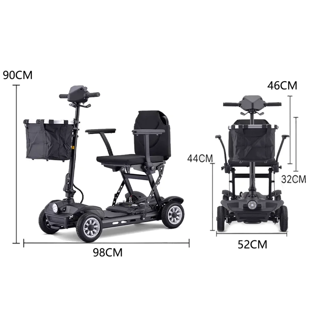 Corrchrol AirFold Mobility Scooter – Ultra-Light Folding Design, 24V12Ah Lithium Battery - Image 7